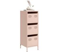 vidaXL Buffet haut rose 39x35x103,5 cm acier