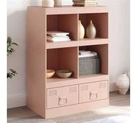 vidaXL Buffet haut 67x39x95 cm Acier Rose