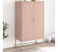 vidaXL Buffet haut rose 68,5x38,5x123,5 cm acier
