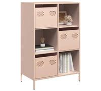 vidaXL Buffet Haut Rose 68x39x103,5 cm Acier