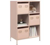 vidaXL Buffet haut 851407 – Acier, 68 x 39 x 103,5 cm – Rose