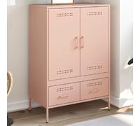 VidaXL Buffet Haut Rose Acier