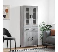 vidaXL Buffet haut Sonoma gris 69,5x34x180 cm