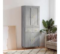 vidaXL Buffet haut - Sonoma gris 69,5x34x180 cm