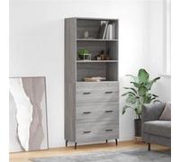vidaXL Buffet haut - Sonoma gris - 69,5x34x180 cm