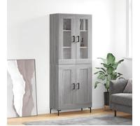 vidaXL Buffet haut Sonoma gris 69,5x34x180 cm Bois d'ingénierie