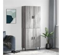 vidaXL Buffet haut Sonoma gris 69,5x34x180 cm Bois d'ingénierie, buffet, armoire latérale, armoire de rangement, armoire, buffets, armoire haute 3195697 Gris G