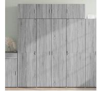 vidaXL Buffet haut Sonoma – Bois d'ingénierie 80x42,5x185 cm – Gris