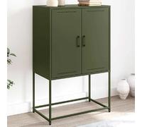 vidaXL Buffet haut Vert olive 68,5x38,5x107 cm Acier