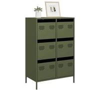 vidaXL Buffet haut 851224 68x39x101,5 cm acier – Vert olive