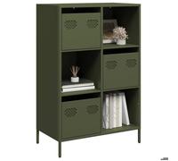 vidaXL Buffet haut vert olive 68x39x103,5 cm acier 851410