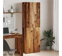 vidaXL Buffet haut 3318714 – Vieux bois, bois d'ingénierie 60x32x190 cm – Marron G
