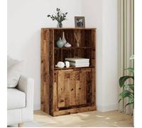 vidaXL Buffet haut vieux bois 60x35,5x103,5 cm bois d'ingénierie, armoire, armoire de rangement, buffet haut, armoire 857147