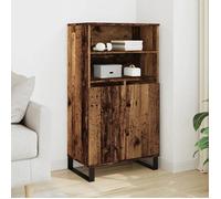 vidaXL Buffet haut Vieux Bois 857460 – 60x36x110 cm – Bois d'ingénierie