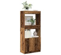 vidaXL Buffet haut vieux bois 63x33x140 cm