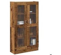 vidaXL Buffet haut vieux bois 82,5x30,5x150 cm bois d'ingénierie Marron G