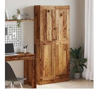 Buffet haut vieux bois 82,5x30,5x185 cm bois d ingénierie