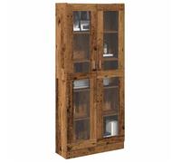 Buffet haut vieux bois 82,5x30,5x185 cm bois d ingénierie
