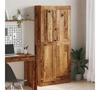 vidaXL Buffet haut vieux bois – bois d'ingénierie 82,5 x 30,5 x 185 cm Marron G