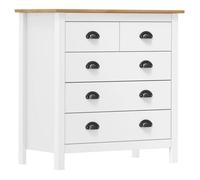 vidaXL Buffet Hill – Bois de pin solide – Blanc 79x40x80 cm