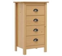 vidaXL Buffet 4 tiroirs – Rangement pratique et design intemporel – Miel brun