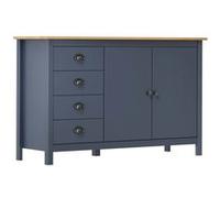 Buffet Hill Range Gris 130x40x80 cm Bois de pin solide