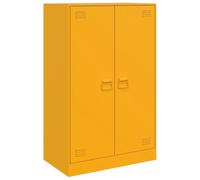 vidaXL Buffet Jaune Moutarde 67x39x107 cm Acier
