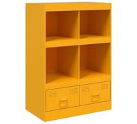 vidaXL Buffet haut 841802 Jaune moutarde 67x39x95 cm Acier