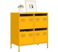 vidaXL Buffet jaune moutarde 68x39x73,5 cm