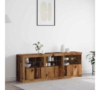 vidaXL Buffet LED Bois Ancien 181 x 37 x 67 cm Bois d'ingénierie
