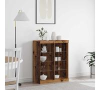 vidaXL Buffet LED Bois ancien 81 x 37 x 100 cm Bois d'ingénierie