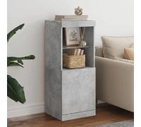 vidaXL Buffet avec Lumières LED, Armoire Latérale de Rangement, Organisateur de Salon Salle de Séjour Maison Intérieur, Moderne, Gris Béton