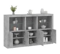 vidaXL Buffet LED - Gris Béton