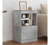 vidaXL Buffet LED - Gris béton