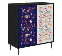 vidaXL Buffet Mainz Chêne Noir 69 x 33 x 76 cm Bois d'ingénierie, Buffet rectangulaire Moderne, Meuble de Rangement Chic pour Salon et Salle à Manger, Solution Pratique pour la Maison