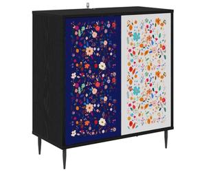 vidaXL Buffet Mainz Chêne Noir 69 x 33 x 76 cm Bois d'ingénierie, Buffet rectangulaire Moderne, Meuble de Rangement Chic pour Salon et Salle à Manger, Solution Pratique pour la Maison