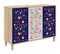 vidaXL Buffet Mainz Sonoma 102 x 33 x 75 cm Bois d'ingénierie, Buffet rectangulaire Moderne, Meuble de Rangement Tendance pour Salon et Salle à Manger, Solution Pratique pour la Maison