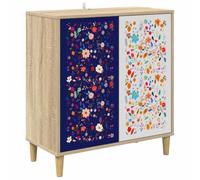 vidaXL Buffet Mainz Sonoma 69 x 33 x 75 cm Bois d'ingénierie, Buffet rectangulaire Moderne, Grand Espace de Rangement pour Salon et Salle à Manger, Meuble Tendance pour la Maison
