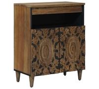 vidaXL Buffet Marron 60 x 33,5 x 75 cm Bois de Mangue Massif, Salon, Buffet Moderne de Rangement, Meuble Contemporain rectangulaire, Organisateur d'intérieur