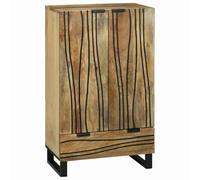 vidaXL Buffet Marron 60 x 33 x 100 cm Bois de manguier Massif, Buffet Rustique élégant, Meuble de Rangement rectangulaire, Bois Solide pour Salle à Manger ou Salon