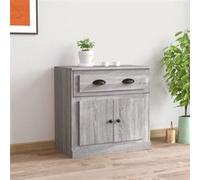 vidaXL Buffet – Sonoma gris, bois d'ingénierie, 70×35,5×67,5 cm, avec porte