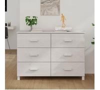 Buffet MOLDE Blanc 113x40x80 cm Bois massif de pin