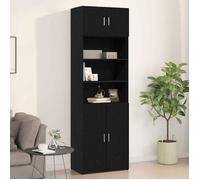 vidaXL Buffet mural 2 portes Chêne noir 70 x 42,5 x 40 cm - Buffet haut rustique