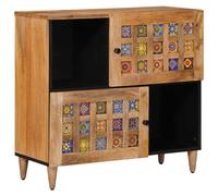 vidaXL Buffet Naturel 80 x 33,5 x 75 cm Bois de mangue massif