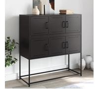 vidaXL Buffet noir 100,5x39x107 cm acier