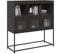 vidaXL Buffet 853416 100,5 x 39 x 107 cm Acier laminé à froid Noir
