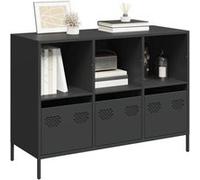 vidaXL Buffet 101,5x39x73,5 cm acier laminé à froid Noir