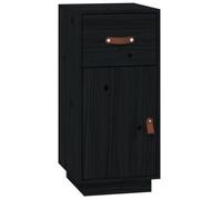 vidaXL Buffet Noir 34x40x75 cm Bois massif de pin