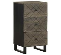 vidaXL Buffet Noir 40x33x75 cm Bois Massif de manguier, Meuble de Rangement, Meuble de Rangement de Cuisine, Meuble de Rangement de Salon