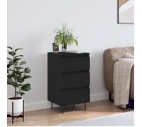 vidaXL Buffet noir 40x35x70 cm bois d’ingénierie 831093